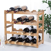 Casier à vin en bambou bouteilles de vin support de stockage de bouteilles armoire à vin en bambou