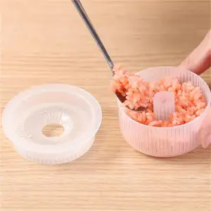 Máquina de rosquilla de plástico para Sushi, conjunto antiadherente de molde fácil de bola de arroz, algas marinas, accesorios de cocina