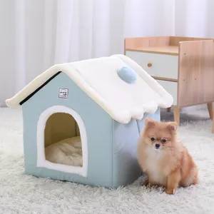 Hot Koop Multifunctionele Gemakkelijk Wassen Scheidbare Nep Bont Hond Cave Bed Huis