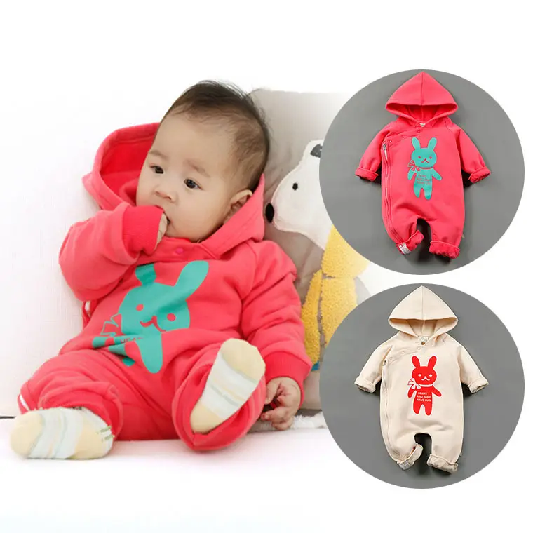 Grosir pakaian bayi kain tebal Romper musim dingin bayi dari pasar Tiongkok