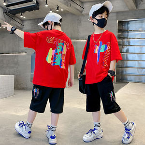 <span class=keywords><strong>Ensemble</strong></span> de vêtements d'été pour garçons : T-shirt en coton à manches courtes et short – Collection 2026 (vente en gros) - Product Image 1