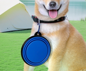 Pet Bowl Set Portable Travel Food Water Bowls with Carabiner Clip Multi Color Space Saving Design for Dogs Cats <b>Gifts</b> - Product Image 4