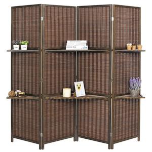 Paravent <span class=keywords><strong>en</strong></span> <span class=keywords><strong>bois</strong></span> pliable et mobile de style Art Déco <span class=keywords><strong>pour</strong></span> <span class=keywords><strong>salon</strong></span>, bar à café, espace de bureau, tissage simple - Product Image 2
