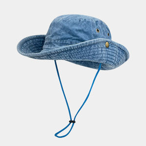 หมวกทรงถังสำหรับผู้หญิงหมวกทรงคาวบอยป้องกันแสงแดดพร้อมเชือกสำหรับตั้งแคมป์กลางแจ้ง - Product Image 5