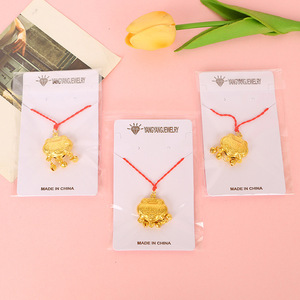 Yangyang Jewelry Gold Plated <b>Lock</b> Pendant Red Rope <b>Necklace</b> Unisex Gift Fashion Jewelry Made In China - Product Image 4