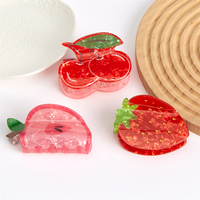 Barrettes à cheveux personnalisées avec n'importe quel fruit (pomme, ananas, raisin) - Accessoires de cheveux colorés pour femmes - Produits de coiffage multi-usages pour les soins des cheveux