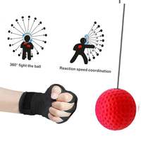 Ballon de boxe réflexe pour entraînement de vitesse et de réflexe, avec barre de spinning pour boxe