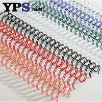Métal obligatoire de cahier d'anneau de bobine de fil de double boucle enduit par nylon de couleur argentée pour Bookfixing