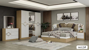 Elegante Lujo Diseño Moderno 5PCs <span class=keywords><strong>Jordans</strong></span> Muebles Juegos de Dormitorio Vidrio Barato King Size Espejo King Size Juego de Muebles de Dormitorio - Product Image 6