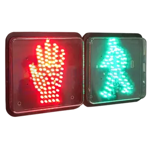 200mm Square Stop And Go Traffic Warning Light Led Flashing Pedestrian Light