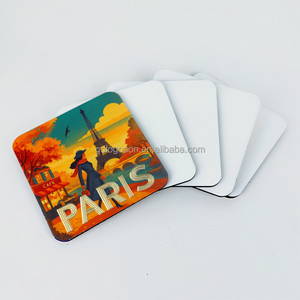 Le plus récent Souvenir <span class=keywords><strong>de</strong></span> voyage <span class=keywords><strong>Paris</strong></span> Beautiful Designs Cup Coaster avec Logo Cork Back Mat Sous-verres en bois MDF personnalisés pour boissons - Product Image 2