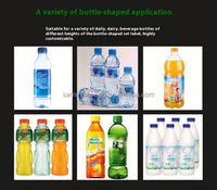 Petite machine semi-automatique d'étiquetage, d'emballage et de rétraction thermique pour bouteilles en plastique PVC