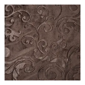 100% Polyester Velour Embossed Upholstery Holland Velvet Fabric For Furniture