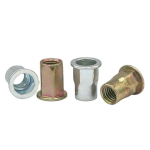Insert acier métal M3 M4 M5 M6 M7 M8 tête plate acier au carbone acier inoxydable auto-serrant écrou à <span class=keywords><strong>rivet</strong></span> hexagonal pour panneau de tôle - Product Image 5