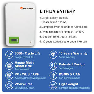 Offre Spéciale 5kwh 10kwh Powerwall solaire 51.<span class=keywords><strong>2</strong></span> V 100ah <span class=keywords><strong>batterie</strong></span> au lithium-ion système de stockage d'énergie domestique <span class=keywords><strong>batterie</strong></span> Lifepo4 - Product Image 5
