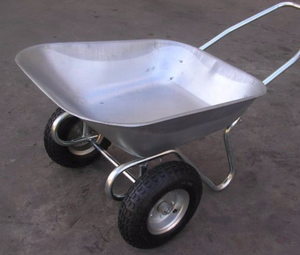<span class=keywords><strong>Brouette</strong></span> de jardin robuste WB6211 Plateau antirouille galvanisé avec deux <span class=keywords><strong>roues</strong></span> pneumatiques en caoutchouc - Product Image 6
