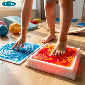 Tapetes de Juego Líquidos Cuadrados Sensibles a la Presión, Tapete Sensorial Interactivo con Luces LED para Salas Sensoriales y <span class=keywords><strong>Centros</strong></span> de <span class=keywords><strong>Educación</strong></span> <span class=keywords><strong>Especial</strong></span> - Product Image 6
