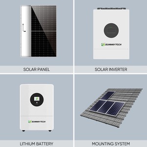 Kit Completo de Sistema Solar para el Hogar de 10kW a 40kW, Sistema de Almacenamiento de Energía Solar con Batería de Litio e Inversor Solar - Product Image 2