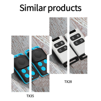 Télécommande multifréquence HFY TX35 en plastique avec arrêt automatique, code duplicable, portée de 30 m, double bouton 4 touches pour portes automatiques et voitures
