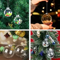Vente chaude 8cm 10cm clair acrylique plastique boule taille personnalisable boule de noël pour accrocher pour la maison Festival décor