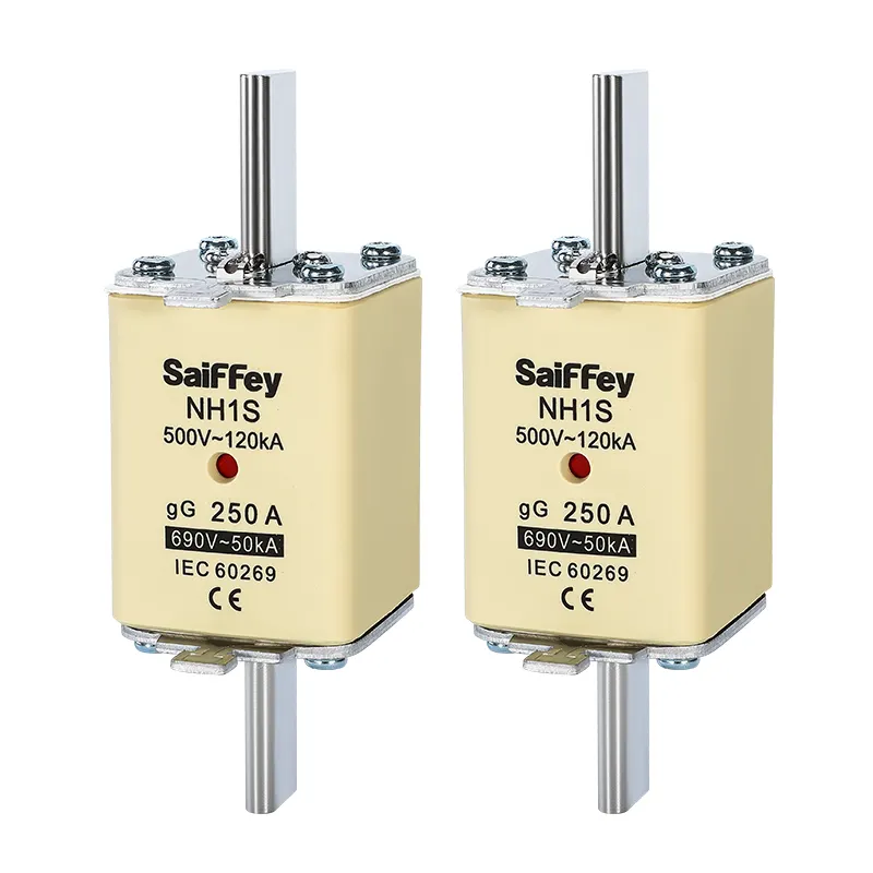 Saiffey NH1S gG 250A HRC Fuse Link Ceramic Fuse Link with Dual Indicator