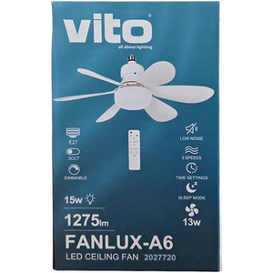<b>Ceiling</b> Fan With Led <b>Light</b> 15W 1275lm 3xCct <b>Remote</b> <b>Control</b> - Product Image 3