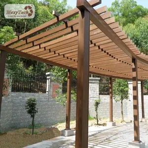 Pergola moderne wpc en plastique, en bois et plastique, nouvelle collection