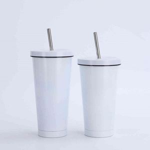 Stainless Steel Tumbler With Straw Double Wall Vacuum Insulated Travel <b>Cup</b> Minimalist Design 12-24 Hours Thermal Retention - Product Image 6