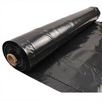 Rocky Mountain Goods Bâche en polyéthylène noir 4 mil, rouleau de 10 pi x 100 pi, barrière robuste pour le jardinage, la lutte contre les mauvaises herbes et l'aménagement paysager