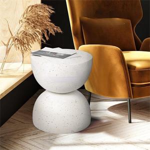 <span class=keywords><strong>Table</strong></span> d'appoint ronde, petite <span class=keywords><strong>table</strong></span> d'appoint en sablier, tables basses vintage en <span class=keywords><strong>terrazzo</strong></span>, <span class=keywords><strong>table</strong></span> <span class=keywords><strong>de</strong></span> <span class=keywords><strong>chevet</strong></span> pour le salon - Product Image 3