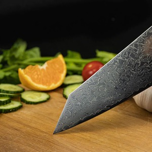 Cuchillo Santoku, Cuchillos de Cocina para Chef, Acero de Damasco, Hoja Afilada, Herramientas para Cortar Carne, Pescado y Salmón - Product Image 4