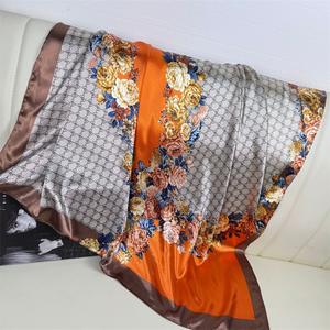 ผ้าพันคอโพลีเอสเตอร์ 100% ลายวอลนัทโบฮีเมียนแบบใหม่ ผ้าพันคอขนาดกว้าง 90 ซม. - Product Image 4