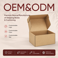 Boîte d'expédition en carton ondulé personnalisée avec logo en relief pour le commerce électronique en gros, imprimée des deux côtés, en matériaux recyclés