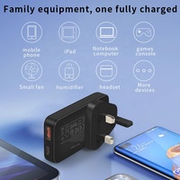 Chargeur mural USB HNT ultra-plat amovible 65W PD pour ordinateur portable, adaptateur secteur double port Type-C à charge rapide pour iPhone 17 16