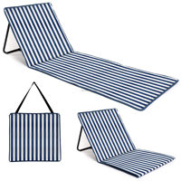 Chaise inclinable d'extérieur en polyester réglable, pliable et portable, légère, pour le jardin et les loisirs