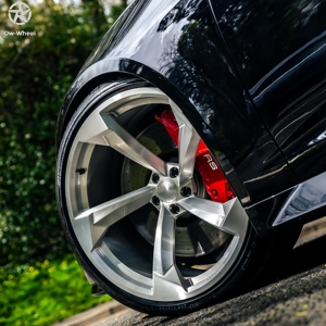 Jantes en alliage forgé DW, concaves profondes, 18, 19, 20, 21, 22 pouces, 5x120, finition argent poli, pour Audi RS Q5 Q7 Q8 SQ8 A4 A5 A6 A7 BMW M3 M4 - Product Image 1