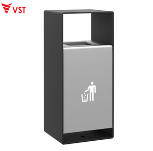 Poubelle rectangulaire en métal pour l'extérieur VST personnalisée Poubelle extérieure pour jardin et rue Poubelle de recyclage - Product Image 1