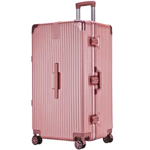 Chariot coloré imprimé en usine Étui rigide en plastique ABS + bagages PC 26 28 30 32 grandes valises chariot de voyage bagage à coque dure