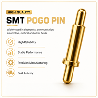 Pin de Contacto Eléctrico con Resorte de Latón Chapado en Oro para Carga de PCB, Conector SMT DIP