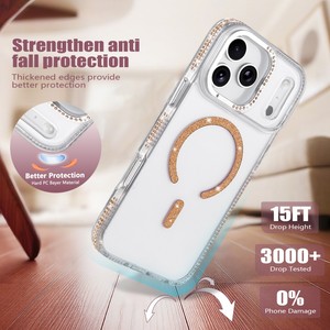 Accessoires de téléphone Bling Diamant pour <span class=keywords><strong>iPhone</strong></span> 17 16 15 14 13 <span class=keywords><strong>12</strong></span> – <span class=keywords><strong>Coque</strong></span> de téléphone magnétique de luxe à paillettes pour <span class=keywords><strong>iPhone</strong></span> 17 Pro Max - Product Image 6