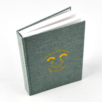 Carnet de luxe à couverture en tissu gaufré, impression personnalisée, logo en feuille d'or, journal à couverture rigide en lin, agenda A5, reliure à plat, cadeau