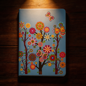 Bloc de Notas con Cubierta de PP Impresa con Diseño Floral Colorido y Patrón de Mariposas - Product Image 4