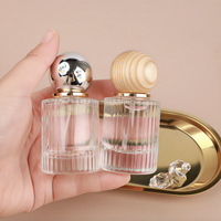 Flacons de parfum en verre ronds de 30 ml avec vaporisateur diffuseur, prêts à la recharge, bouchon à vis en aluminium, pour huiles essentielles et parfums – En stock