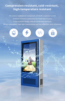Écran d'extérieur 32 43 49 55 65 75 86 98 pouces, verre AG AR, affichage numérique double face 4K, totem avec 4G