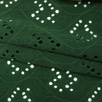 Hersteller Stoff Material 95% Polyester 5% Spandex recycelt Jacquard Strick loch Locher Stoff für Kleider