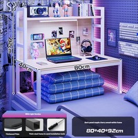 Bureau d'ordinateur pliable léger pour lit, table d'étude pour dortoir étudiant, bureau mobile avec rangement pour chambre à coucher