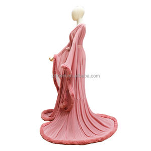 Женское длинное платье с прозрачными перьями - Product Image 3