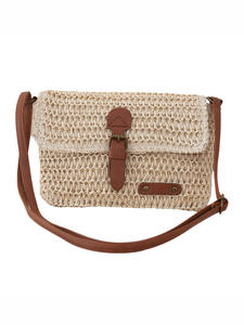 Sac à main tendance d'été, mini sac messager vintage, sac en paille tressé exquis, sacs fourre-tout de plage polyvalents pour femmes - Product Image 5