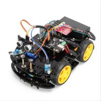 Compatible avec le contrôle Bluetooth ATmega328P Obstacle Avoidance & Line Tracking STEM Learning Arduino UNO Smart Car Robot Kit