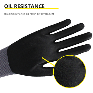 Guantes de Trabajo SIZAsafety de Nailon y Spandex Tejidos Calibre 15 con Recubrimiento de Nitrilo Microespumado, Resistentes al Aceite para Construcción y Jardinería - Product Image 3
